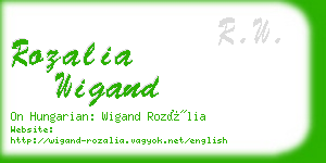 rozalia wigand business card